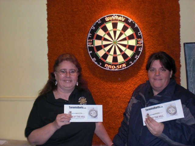 TorontoDarts.com Queen of the Hill 2 Kim Whaley Hilts with Marion Carli